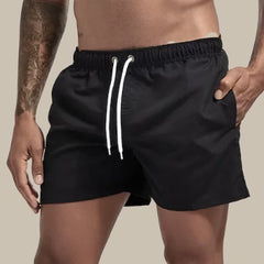 Evander | Herren Badeshorts mit Kordelzug Regular Fit in Schwarz