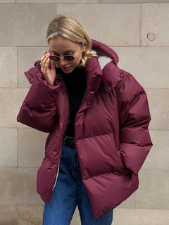 Premium-Winterjacke für Frauen - Maya in Rot