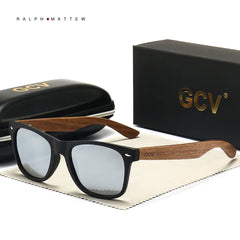 gcv™ - 2023 Designer Sonnenbrille Handgefertigt aus Edlem Naturholz in Grau