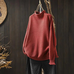 Janika - Rollkragenpullover - Strick Eleganz in Rot