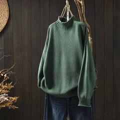 Janika - Rollkragenpullover - Strick Eleganz in Grün