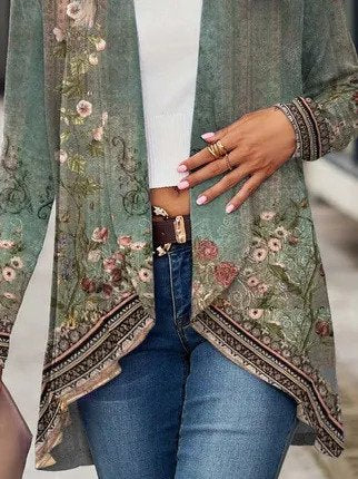 Gestrickte Kimono-Strickjacke für Frauen