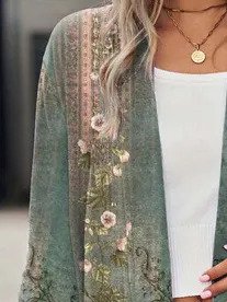 Gestrickte Kimono-Strickjacke für Frauen