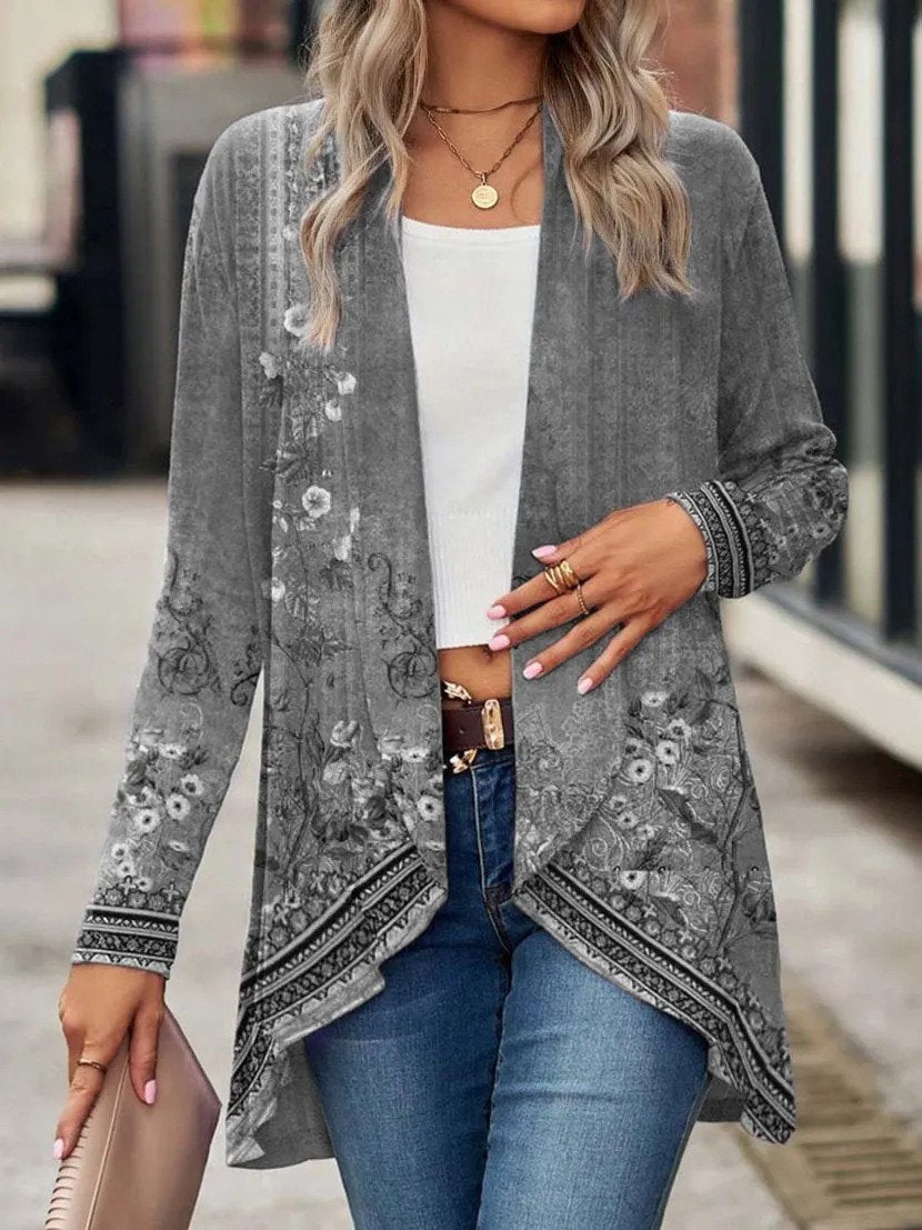 Gestrickte Kimono-Strickjacke für Frauen