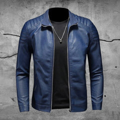 Elegante Premium Bikerjacke für Herren | Langarm in Blau