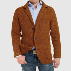 Lois - Elegante Herrenjacke mit langen Ärmeln und Pattentaschen in Braun