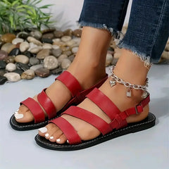 Tori® | Strandsandalen mit Knöchelriemen in Rot