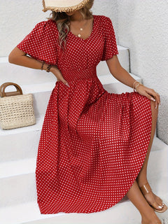 Alvina®️ | Sommerkleid für Frauen in Rot