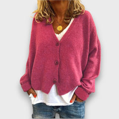 Shamira – Strickcardigan in Rosarot