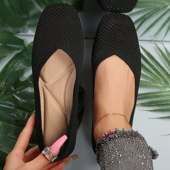 Odele® | Blaue flache Schuhe in Schwarz