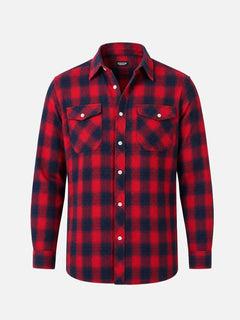 Julian | Herren Flanell Karo Hemd in Rot