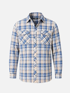 Julian | Herren Flanell Karo Hemd in Hellblau