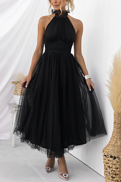 Serrena - Elegantes Rollkragenkleid für Damen in Schwarz
