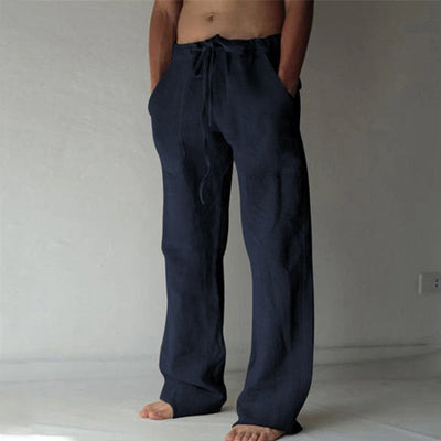 Anton - Einfarbige Herren-Freizeithose aus Leinen