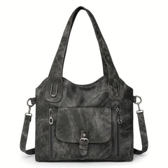 Franky | Vintage-Schultertasche in Schwarz