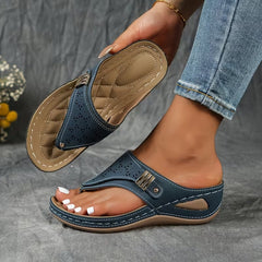 Ysola - Softtouch-Keilsandalen in Blau