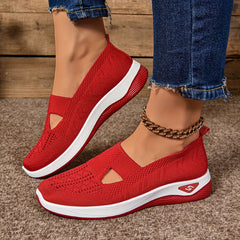 Yalia - Gepolsterte Walkingschuhe in Rot