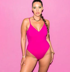Kelly® | Schnappender Badeanzug in Pinkrot