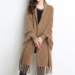 WILMA™ | WARME STRICKJACKE in Khaki