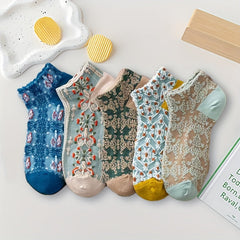 Hannah | Vintage Socken in Mehrfarbig - 5 Paare