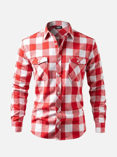 Emil | Herren Flanell Buffalo Karo Hemd in Rosa