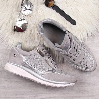 Anty | Glänzende Schnür-Sneaker