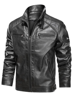 Die Julian Lederjacke in Schwarz