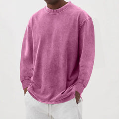 Fabian | Herren Oversized Langarm Strickpullover in Rosa