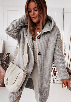 Hedwig - Gemütlicher, schicker Cardigan in Grau