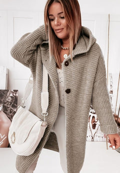 Hedwig - Gemütlicher, schicker Cardigan in Khaki