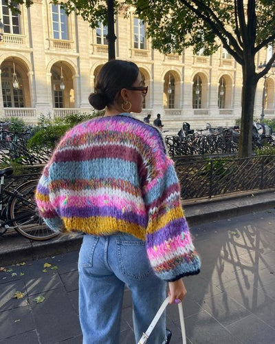 Modische Strickjacke für Damen | Offene Vorderseite