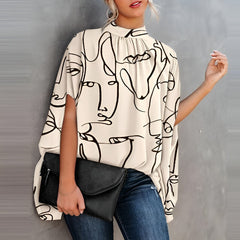Alicia - Einmalige und elegante Bluse in Aprikose