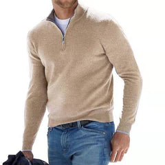 Jonathan - Pullover - Zip Jumper in Khaki