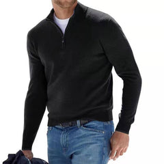 Jonathan - Pullover - Zip Jumper in Schwarz