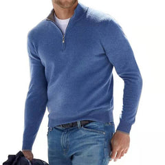 Jonathan - Pullover - Zip Jumper in Blau