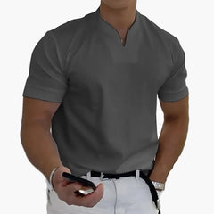 Herrenpoloshirt Moderne Stil Elegant für Entspannte oder Stilvolle Erscheinung in Dunkelgrau