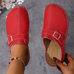Orlaith - Gepolsterte orthopädische Sandalen in Rot