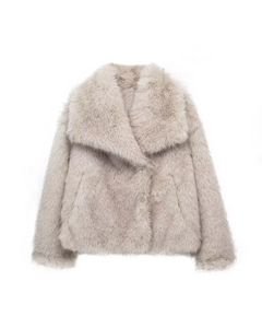 Viktoria™ | Pelzmantel in Beige
