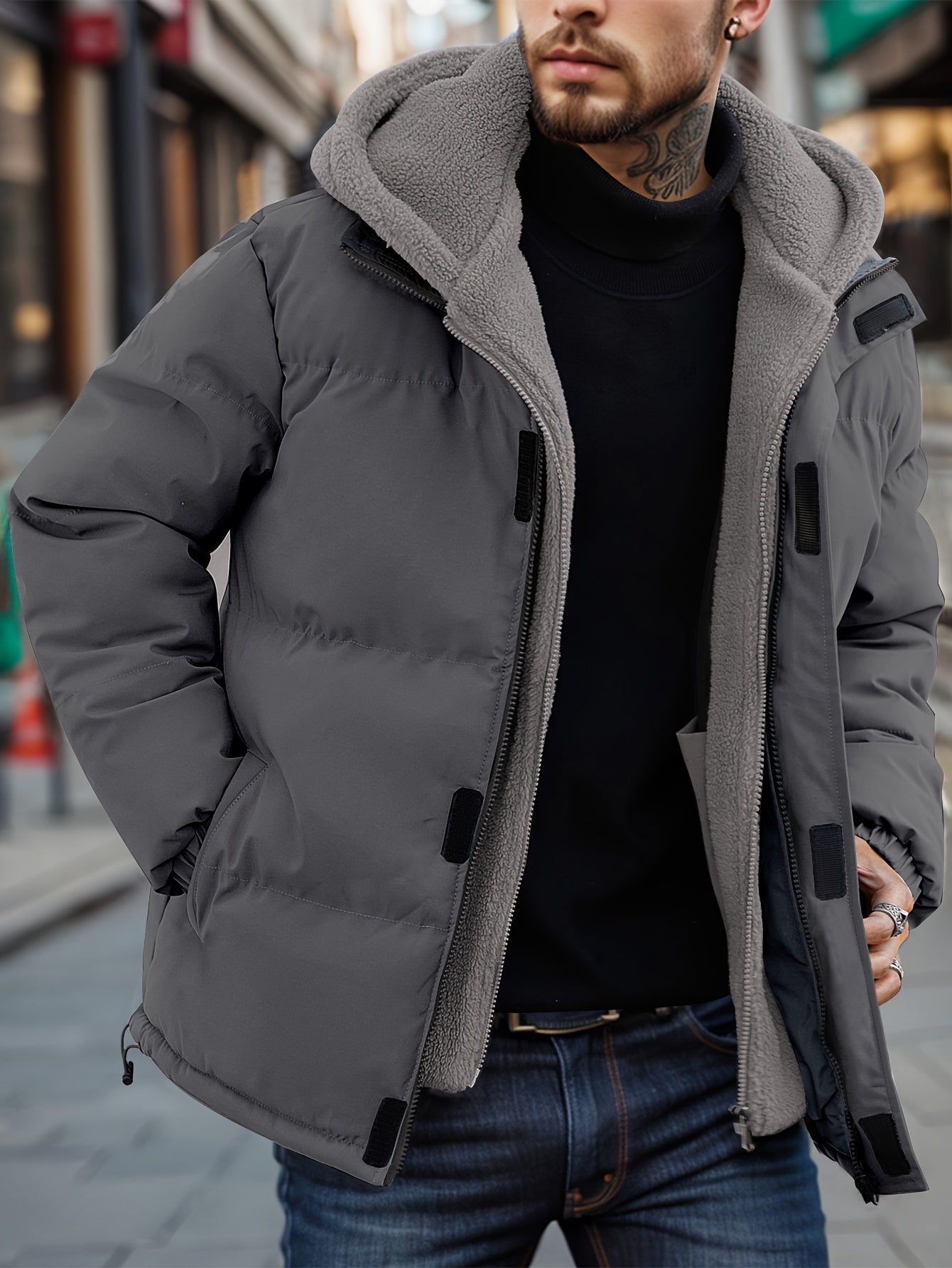 Warme Plüsch-Winterjacke für Männer - Jacob