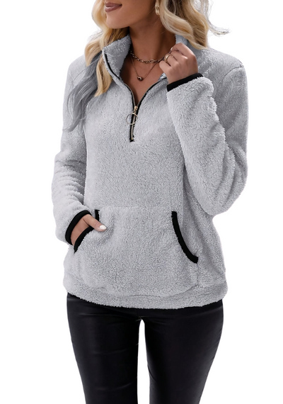 Modischer Fleece-Winterpullover - Bertha