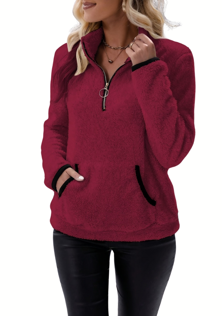 Modischer Fleece-Winterpullover - Bertha