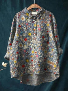 Sarah | Blumenmuster Peasant Bluse in Blumenmuster 11