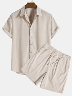 Florian | Herren Sommer Set luftig geschnitten in Beige