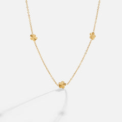 Blumen Power Goldkette Halskette in 18K Gold