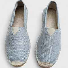 Emily | Atmungsaktiv Espadrille-Stil Ballerinas in Grau