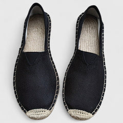 Emily | Atmungsaktiv Espadrille-Stil Ballerinas in Schwarz