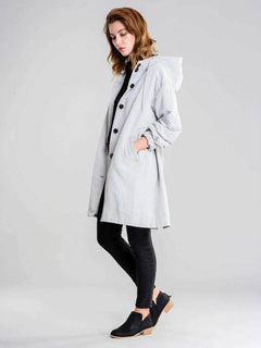 Franziska | Damen Wasserabweisende Windbreaker Regenjacke in Grau