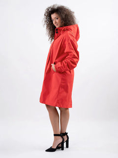 Franziska | Damen Wasserabweisende Windbreaker Regenjacke in Orange