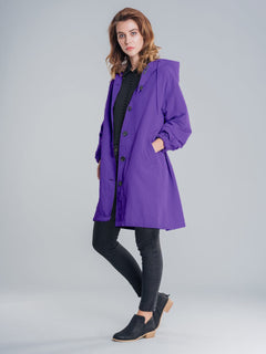 Franziska | Damen Wasserabweisende Windbreaker Regenjacke in Lila