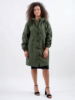 Franziska | Damen Wasserabweisende Windbreaker Regenjacke in Grün
